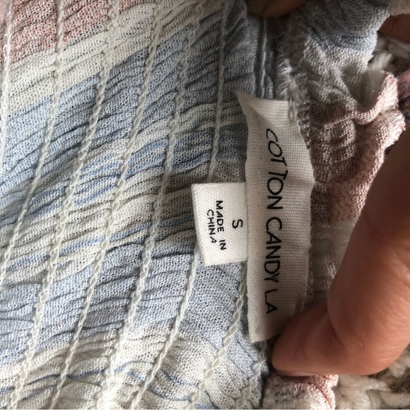 Cotton Candy smocked Tube Crop top - Picture 4 of 5